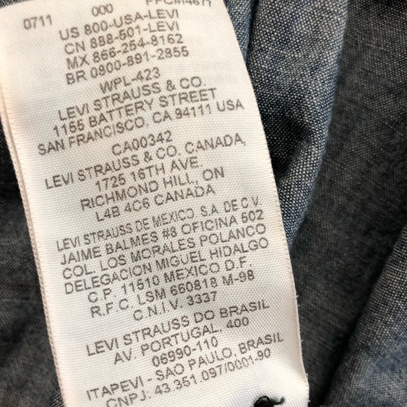 Levi’s denim shirt button down long sleeve - Picture 8 of 8